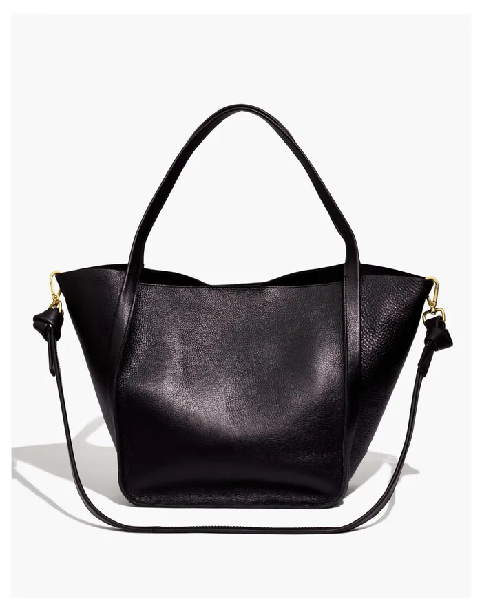 Women The Sydney Tote True Black Madewell Bag Straps