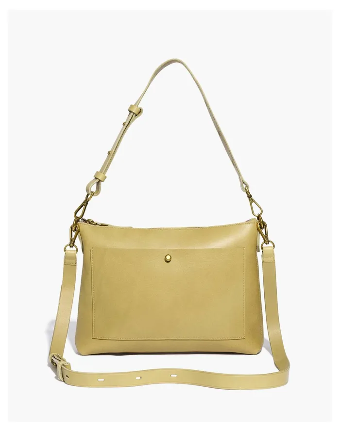 Women The Transport Shoulder Crossbody Bag Muted Olive Madewell Shoulder Bags
