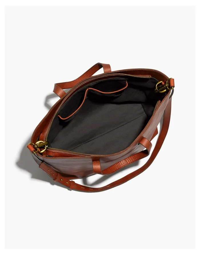 Women The Zip Top Transport Carryall English Saddle Madewell Bag Straps Women The Zip Top Transport Carryall English Saddle Madewell Bag Straps