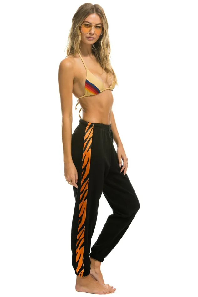 Women TIGER STRIPE SWEATPANTS 8211 BLACK TIGER Aviator Nation Sweatpants Women TIGER STRIPE SWEATPANTS 8211 BLACK TIGER Aviator Nation Sweatpants