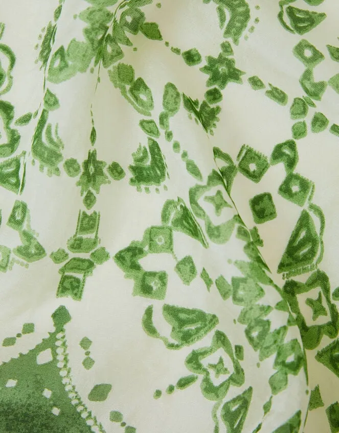 Women Tile Print Silk Scarf Monsoon Scarves