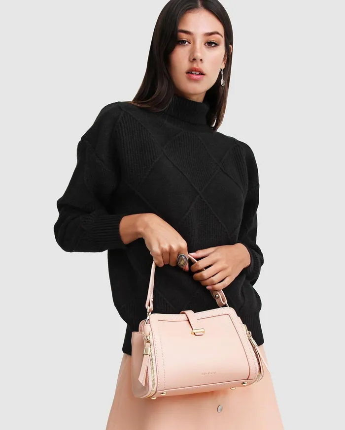 Women Tops Belle and Bloom The Academy Turtleneck Jumper 8211 Black