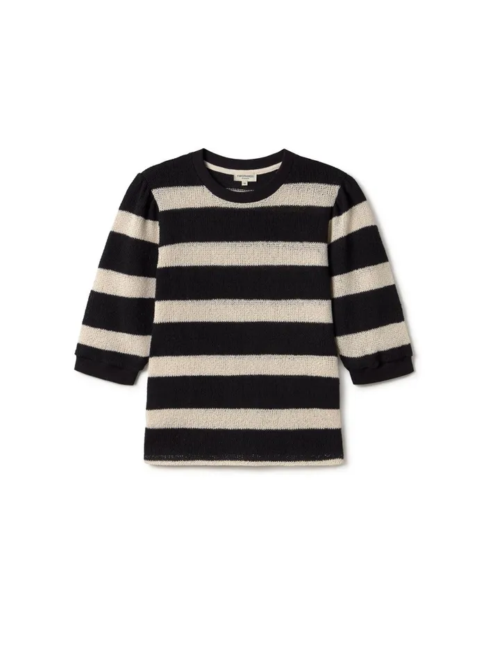 Women Tops Women 8211 Paia 8211 Black and White Stripes TWOTHIRDS Tops