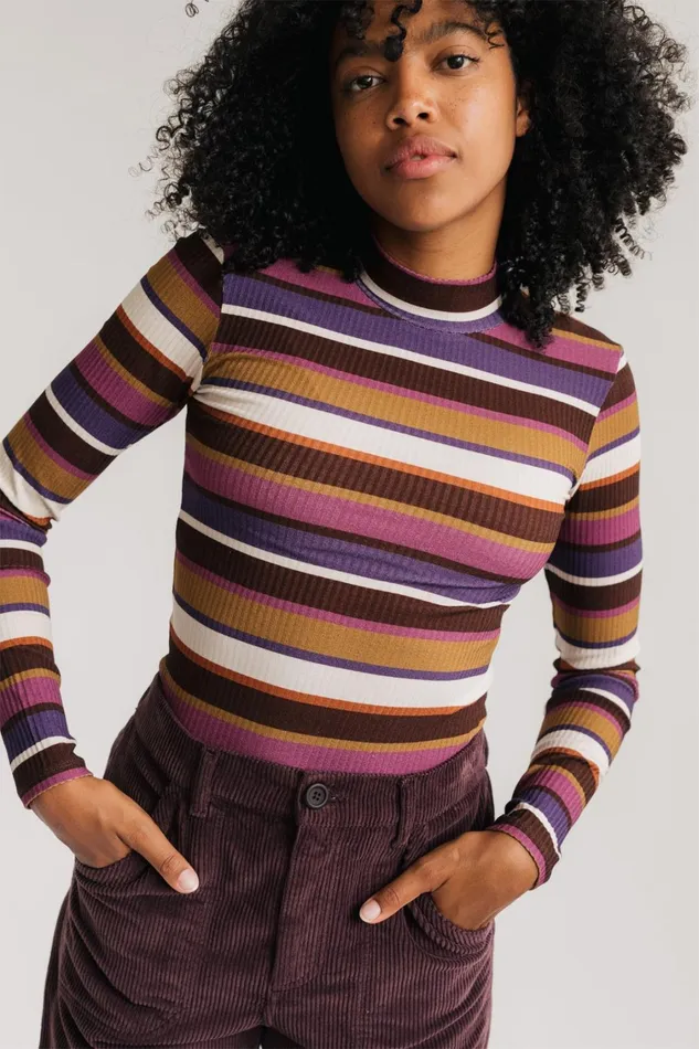Women Tops Women 8211 Portumna 8211 Multicolour Stripes TWOTHIRDS Tops