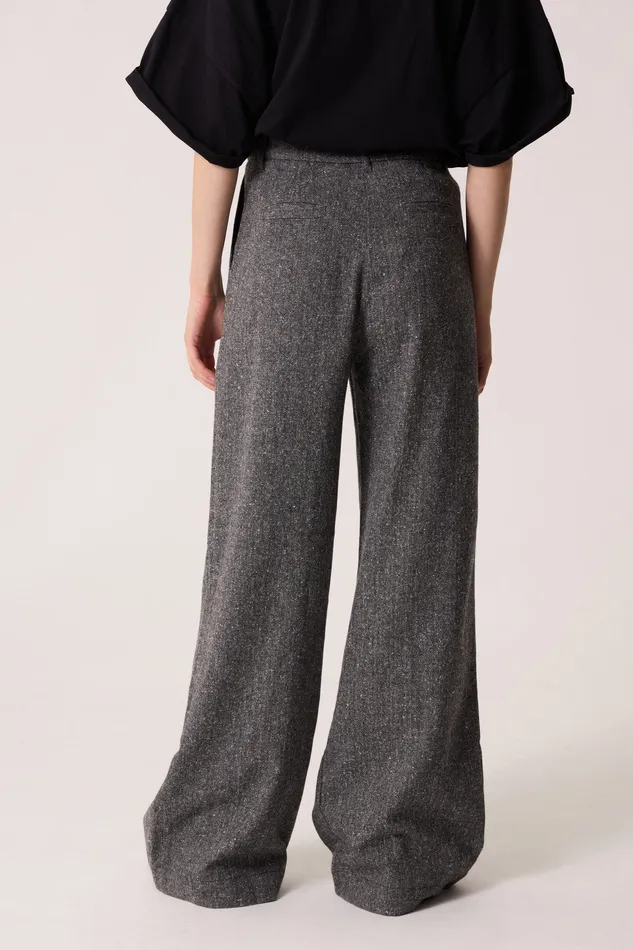 Women Trousers Siloe Negara Pantalon Polyester Chevrons Gris Des Petits Hauts Trousers and Jumpsuits