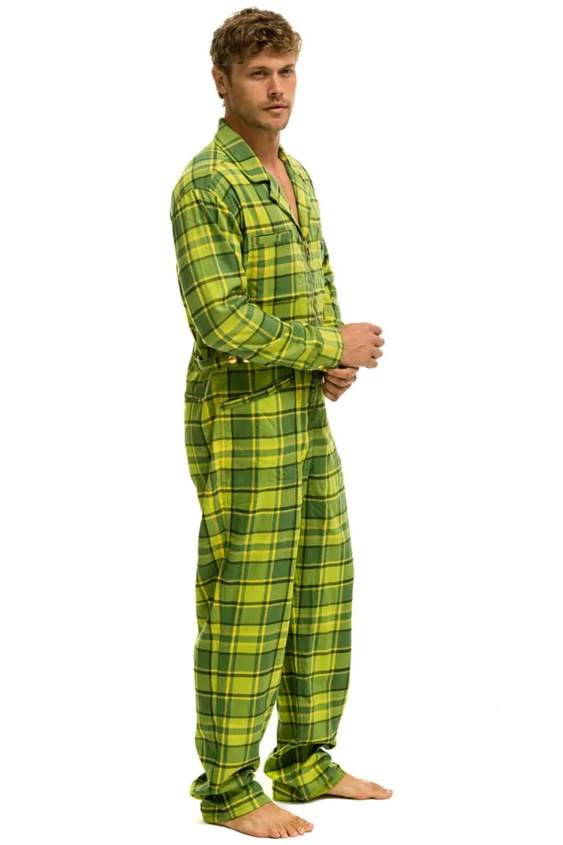 Women UNISEX PLAID FLIGHT SUIT 8211 AVOCADO PLAID Aviator Nation Outerwear Women UNISEX PLAID FLIGHT SUIT 8211 AVOCADO PLAID Aviator Nation Outerwear