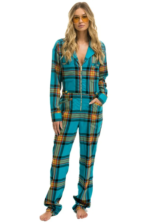 Women UNISEX PLAID FLIGHT SUIT 8211 JACKSON PLAID Aviator Nation Outerwear Women UNISEX PLAID FLIGHT SUIT 8211 JACKSON PLAID Aviator Nation Outerwear
