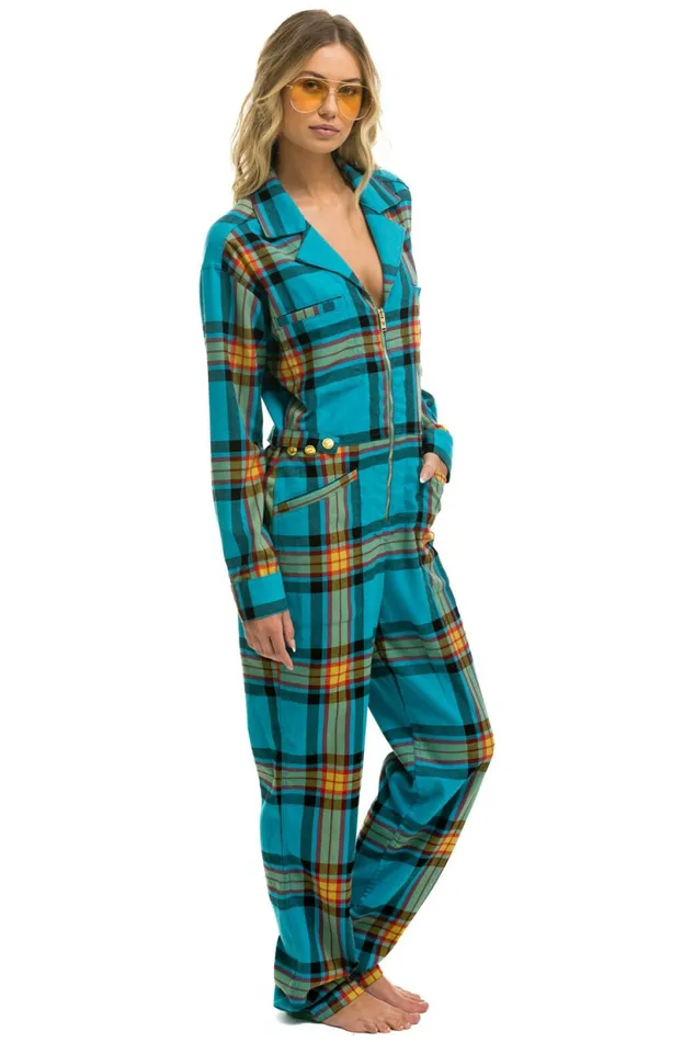 Women UNISEX PLAID FLIGHT SUIT 8211 JACKSON PLAID Aviator Nation Outerwear Women UNISEX PLAID FLIGHT SUIT 8211 JACKSON PLAID Aviator Nation Outerwear