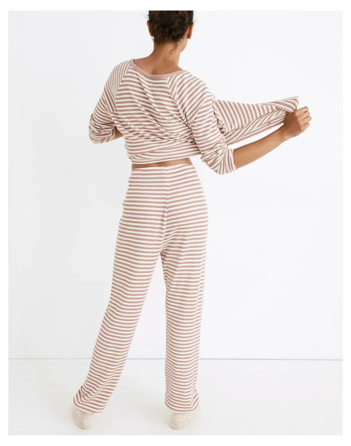 Women Waffle Knit Pajama Sweatpants In Lorain Stripe Sleeper Stripe Madewell Pajamas Women Waffle Knit Pajama Sweatpants In Lorain Stripe Sleeper Stripe Madewell Pajamas