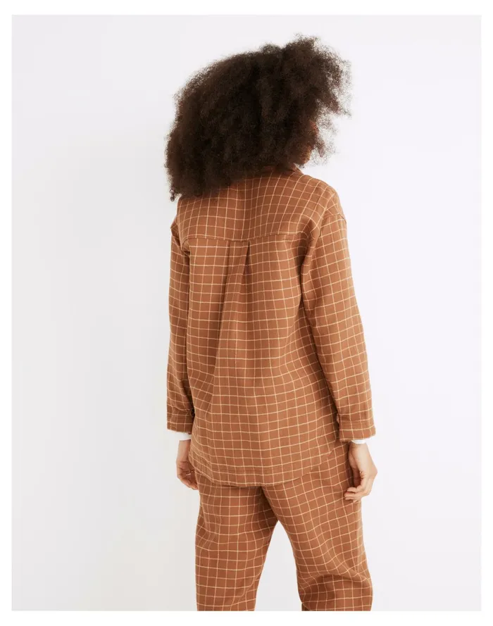 Women Waffleback Branner Shirt Jacket In Windowpane Warm Hickory Madewell Jackets Women Waffleback Branner Shirt Jacket In Windowpane Warm Hickory Madewell Jackets