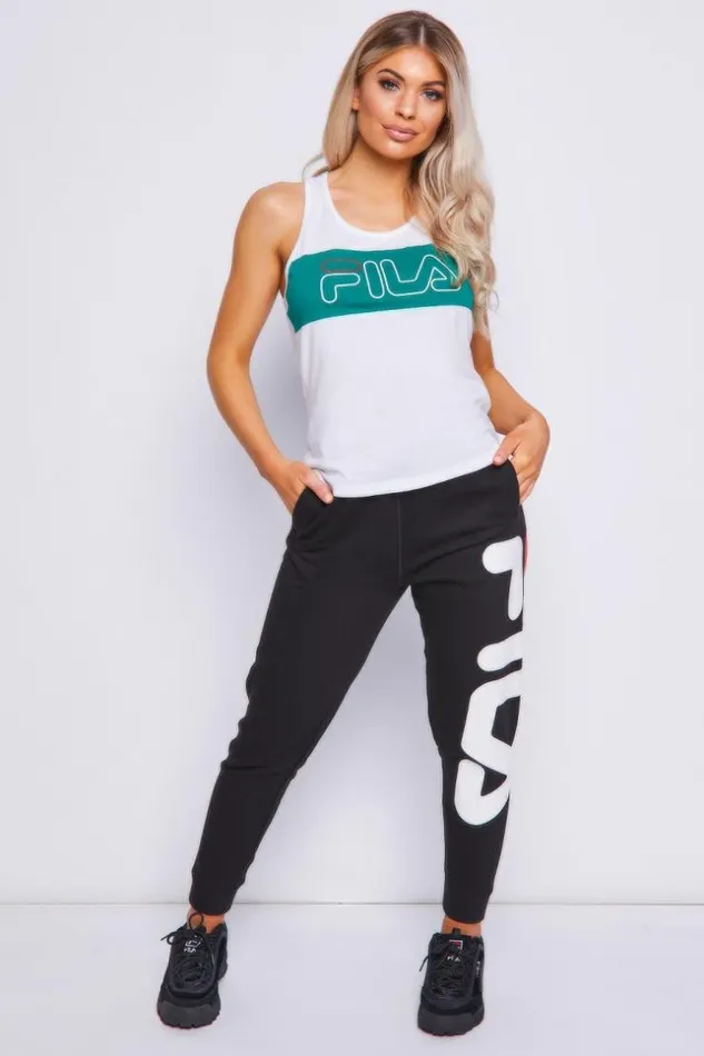 Women White Teresa Fila Tank Top White Brentiny Paris Top And Tank Tops