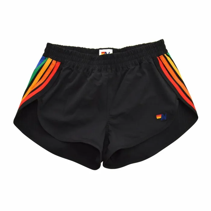 Women WOMEN039S 5 STRIPE FLEX BOARD SHORTS 8211 BLACK RAINBOW Aviator Nation Shorts Women WOMEN039S 5 STRIPE FLEX BOARD SHORTS 8211 BLACK RAINBOW Aviator Nation Shorts