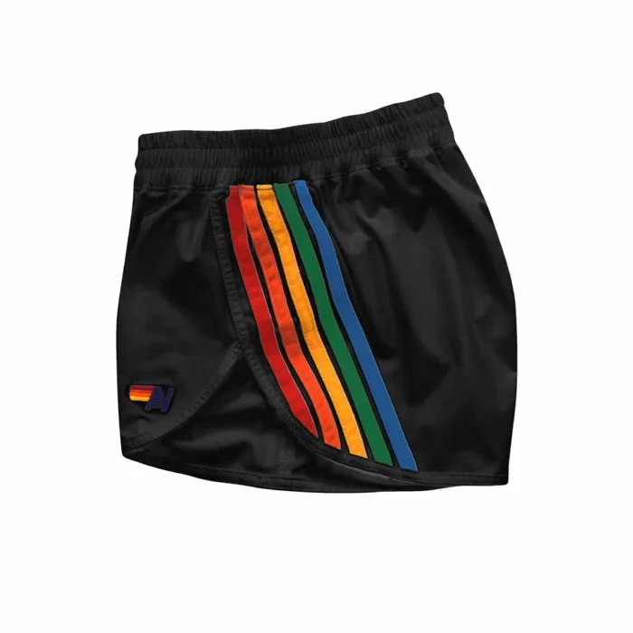 Women WOMEN039S 5 STRIPE FLEX BOARD SHORTS 8211 BLACK RAINBOW Aviator Nation Shorts Women WOMEN039S 5 STRIPE FLEX BOARD SHORTS 8211 BLACK RAINBOW Aviator Nation Shorts