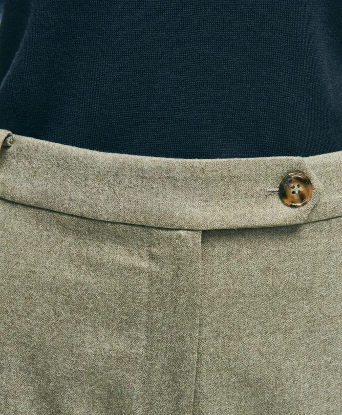 Women Wool Flannel Pants Beige Brooks Brothers Pants and Skirts
