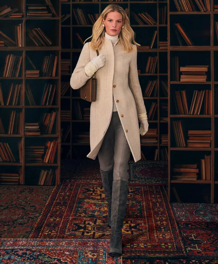 Women Wool Flannel Pants Beige Brooks Brothers Pants and Skirts