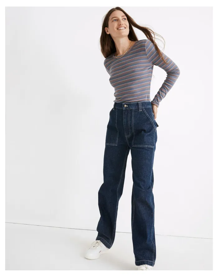 Women Workwear Collection Relaxed Surplus Jeans Monteria Wash Madewell Jeans