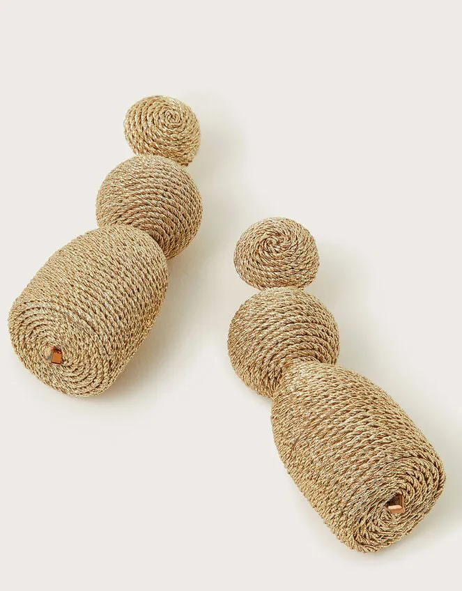 Women Woven Drop Earrings Monsoon Jewellery and Hair