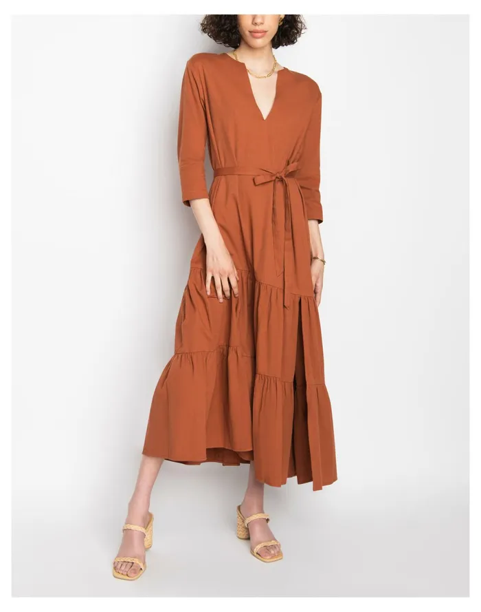 Women WVN Becca Dress Burnt Cinnamon Madewell Dresses