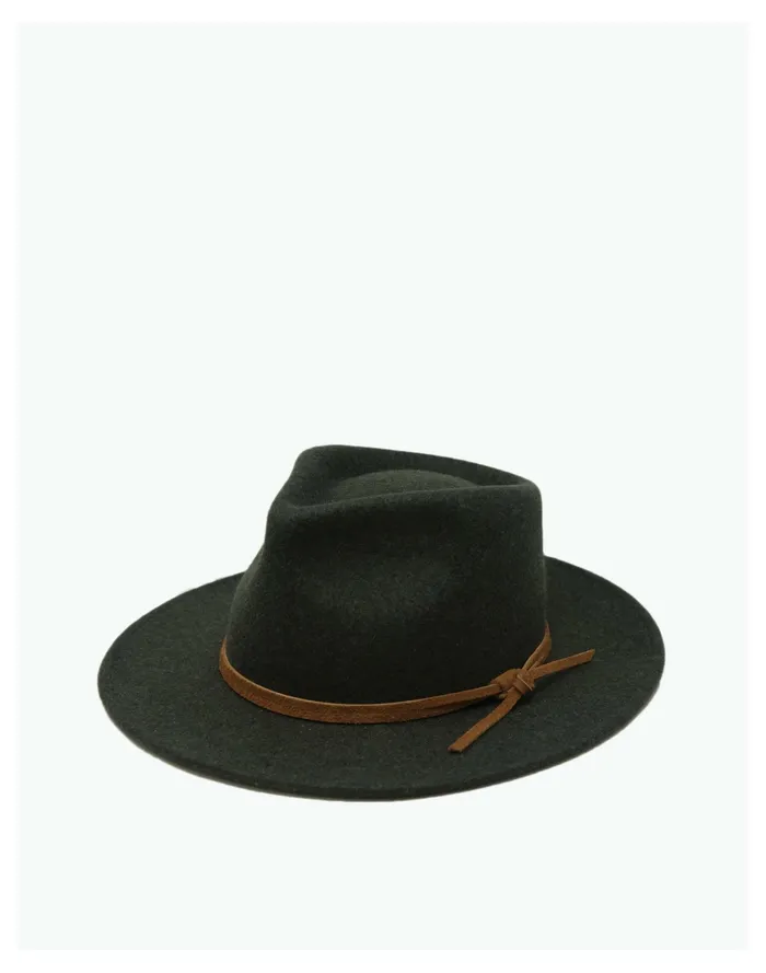 Women WYETH Wool Rory Fedora Hat Green Multi Madewell Hats