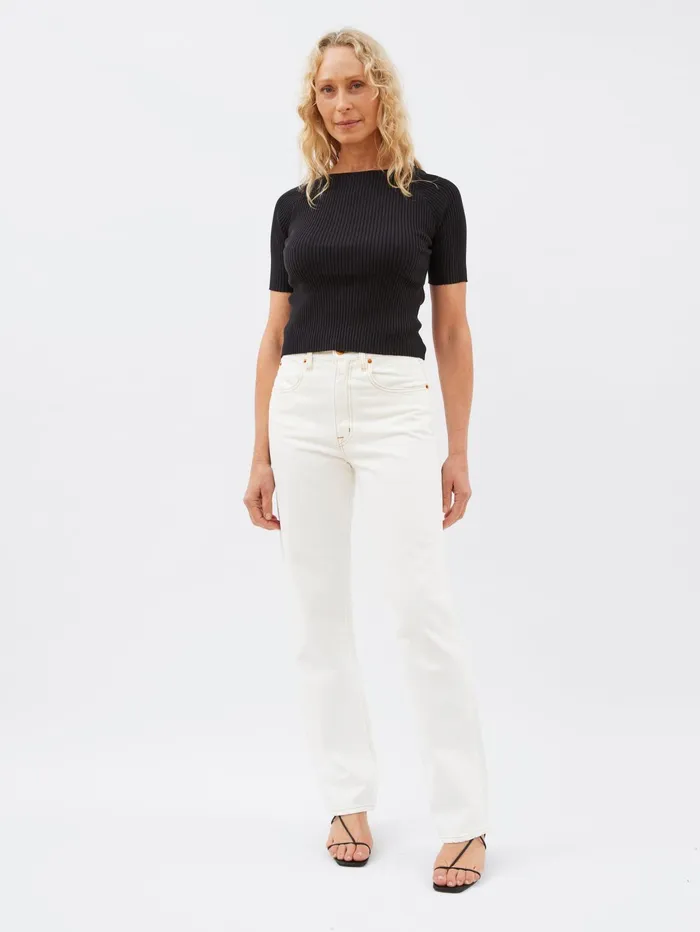 Women Wynn Hamlyn 8211 Palm TShirt In Black The UNDONE Tops