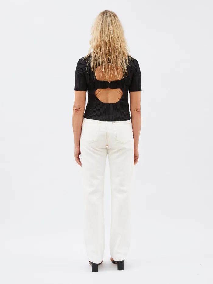 Women Wynn Hamlyn 8211 Palm TShirt In Black The UNDONE Tops