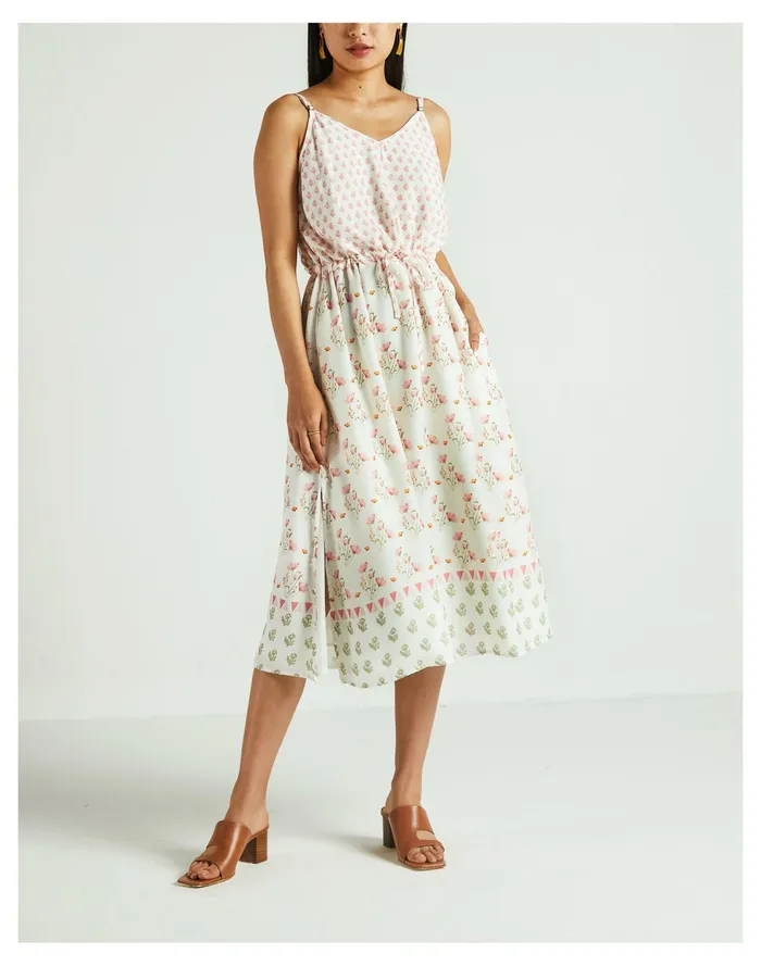 Women X Reistor Strappy Midi Dress Ivory White Madewell Dresses