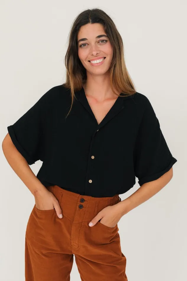 Women Zuqar 8211 Black TWOTHIRDS Shirts