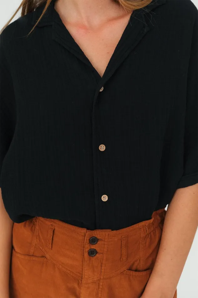 Women Zuqar 8211 Black TWOTHIRDS Shirts
