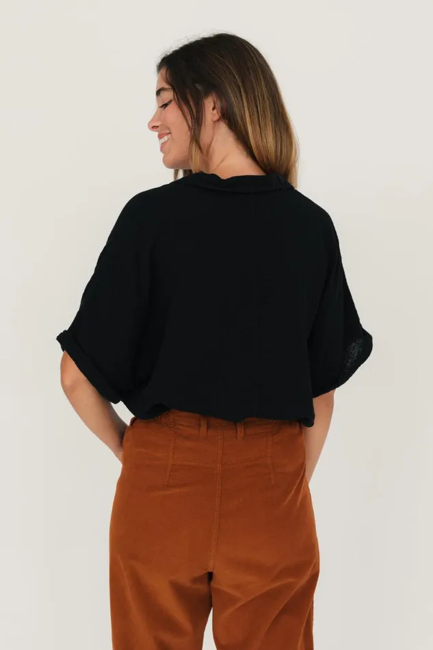 Women Zuqar 8211 Black TWOTHIRDS Shirts