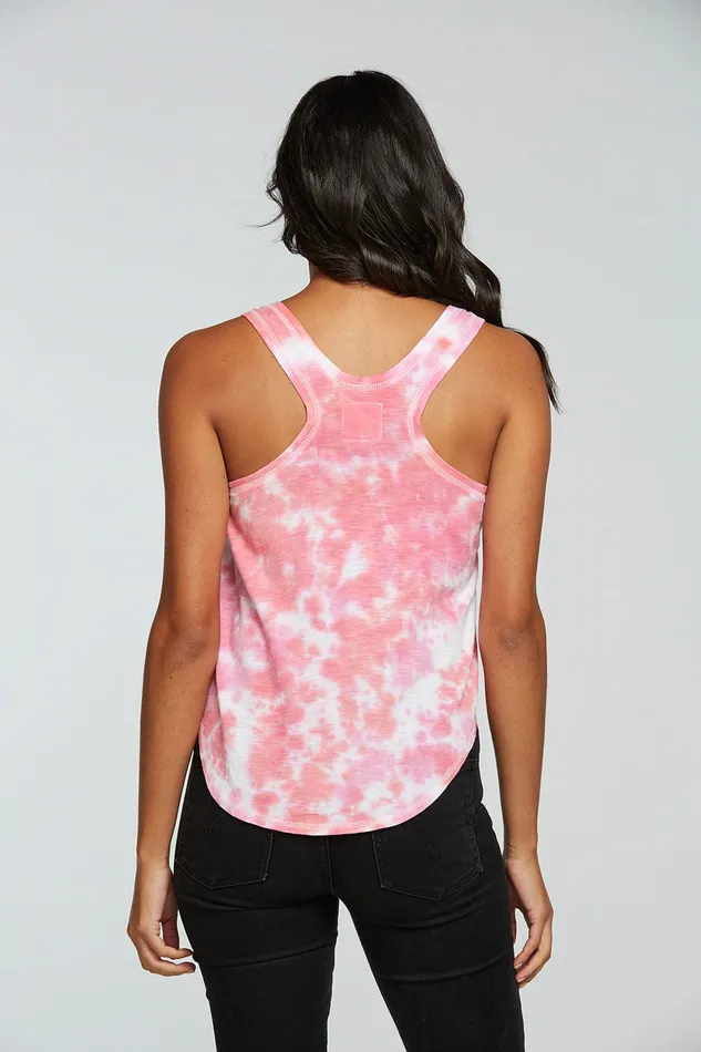 Womens Tops Chaser Brand Gauze Jersey Hi Lo Shirttail Racerback Tank