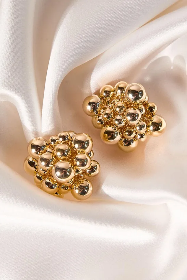 Wynn Earrings 8211 Bubble Detail Statement Earrings In Gold Women Showpo Earrings