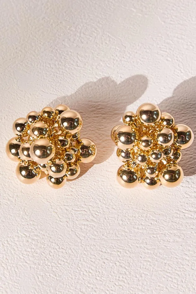 Wynn Earrings 8211 Bubble Detail Statement Earrings In Gold Women Showpo Earrings